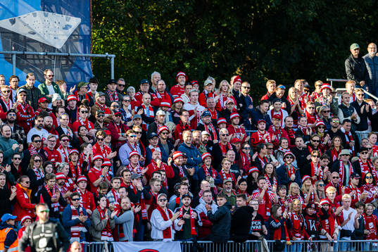 Spectators in the stands