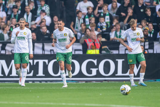 Hammarbys Edvin Kurtulus, Loret Sadiku och Fredrik Hammar