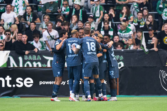Malmö FFs spelare jublar