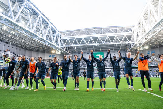Malmö FFs spelare jublar