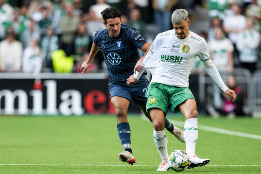 Malmö FFs Stefano Vecchia och Hammarbys Edvin Kurtulus