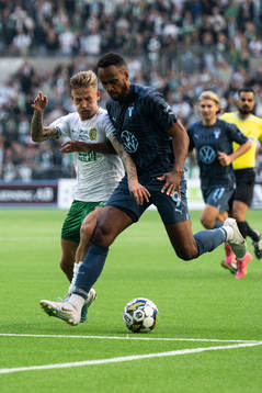 Hammarbys Fredrik Hammar och Malmö FFs Isaac Kiese Thelin