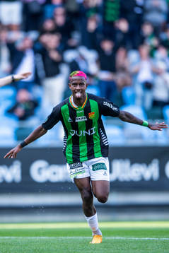 GAIS målskytt Chovanie Shakur Amatkarijo jublar