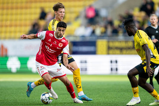 Kalmars Deniz Hummet och Elfsborgs Noah Söderberg