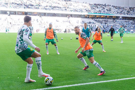 Hammarbys Jusef Erabi och Mads Fenger Nielsen
