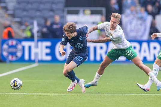 Malmö FFs Oliver Berg och Hammarbys Fredrik Hammar