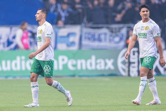 Hammarbys Loret Sadiku och Jusef Erabi deppar