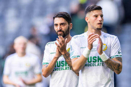 Hammarbys Nahir Besara och Viktor Djukanovic deppar