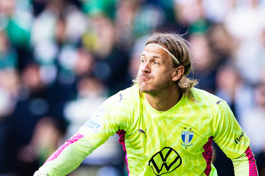 Malmö FFs  målvakt Johan Dahlin