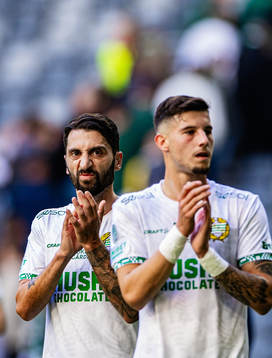 Hammarbys Nahir Besara och Viktor Djukanovic deppar