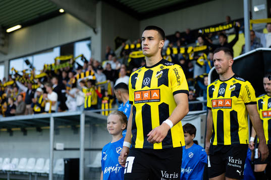 Häckens Srdjan Hrstic innan fotbollsmatchen i Allsvenskan