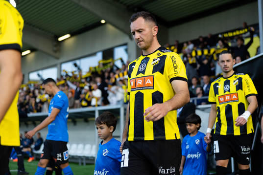 Häckens Even Hovland innan fotbollsmatchen i Allsvenskan