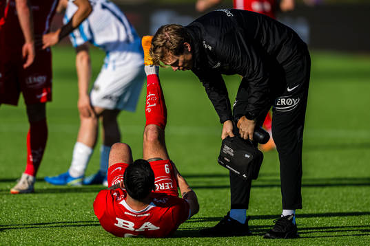 Niklas Castro of Brann in pain