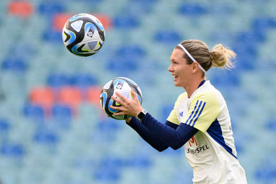 Goalkeeper Jennifer Falk of Sweden