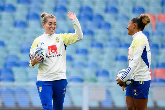 Linda Sembrant and Madelen Janogy of Sweden