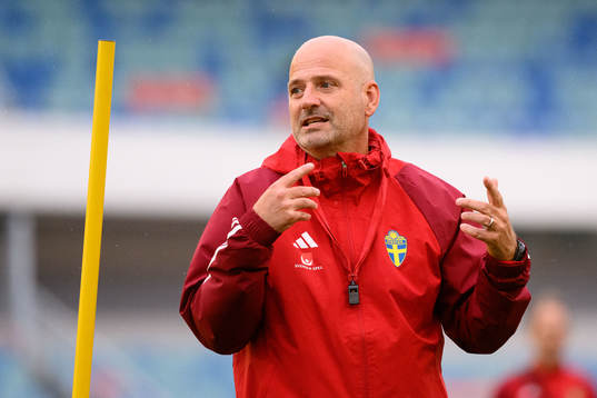 Assistant coach Magnus Wikman of Sweden