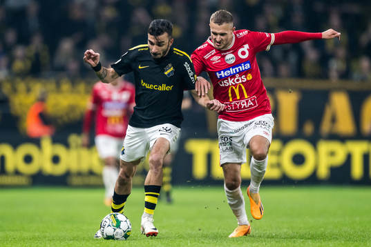 AIKs Ioannis Pittas och Degerfors Christos Gravius