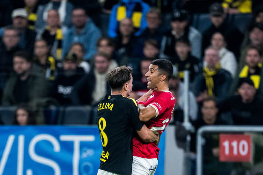 AIKs Bersant Celina och Degerfors Elyas Bouzaiene