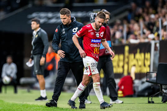 Degerfors tränare Andreas Holmberg och Johan Mårtensson