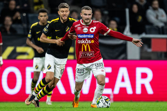 AIKs Anton Salétros och Degerfors Christos Gravius