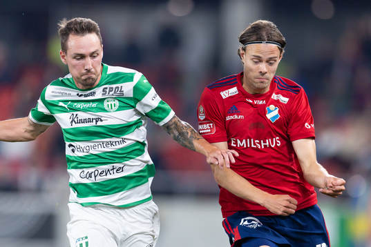 Västerås SKs Filip Tronet och Östers Thorri Mar Thorisson