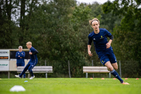 Målvakt Melker Parsmo vid en träning