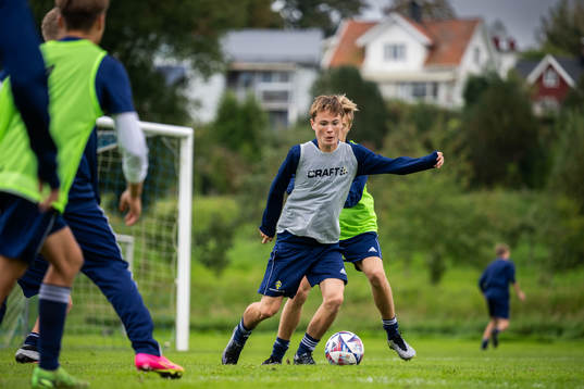 Xander Ekberg vid en träning