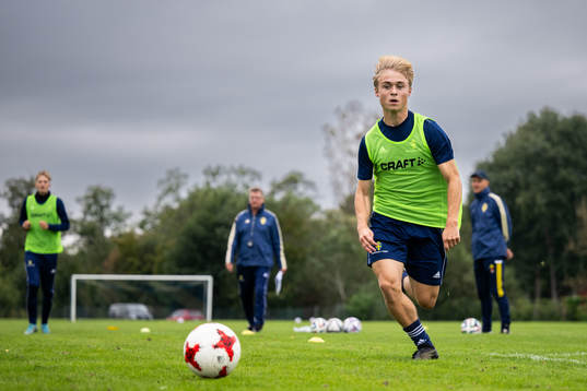 Lucas Ulveström vid en träning