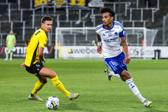 Mjällbys Arvid Brorsson och IFK Norrköpings Jesper Ceesay