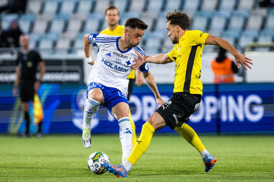 IFK Norrköpings Vito Hammershöy-Mistrati och Mjällbys