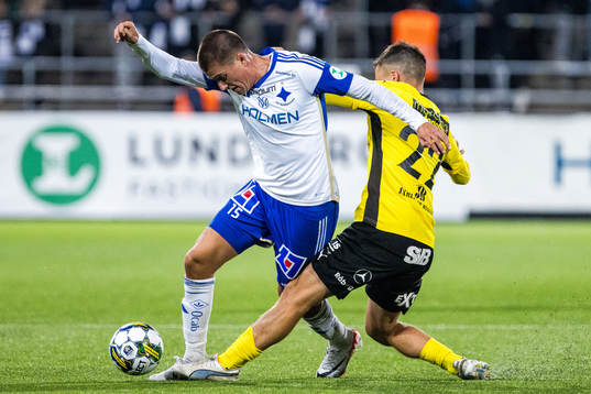 IFK Norrköpings Carl Björk och Mjällbys Jesper Gustavsson