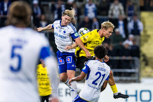 IFK Norrköpings Daniel Fritz Eid och Mjällbys Max Fenger