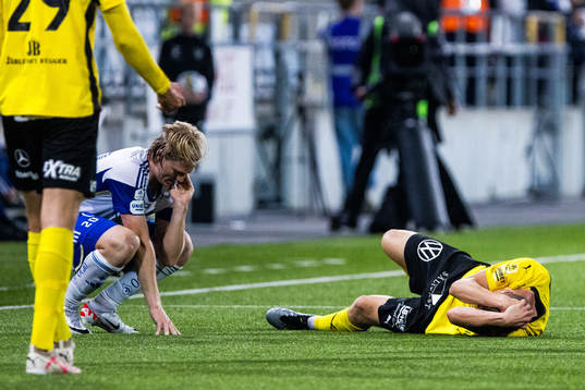IFK Norrköpings Daniel Fritz Eid och Mjällbys Elliot