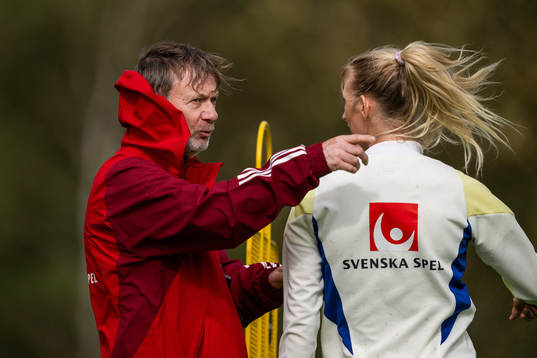 Head coach Peter Gerhardsson and Sofia Jakobsson