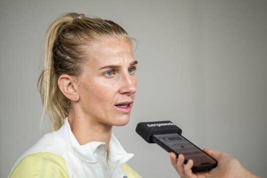 Sofia Jakobsson is interviewed