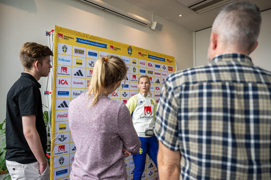 Sofia Jakobsson is interviewed