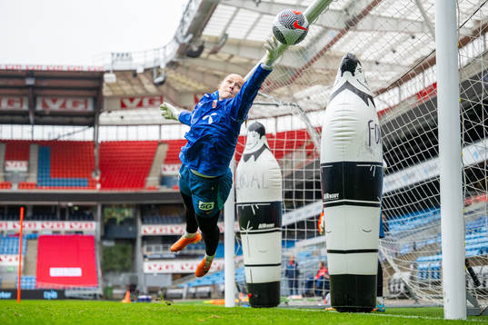 Goalkeeper Aurora Mikalsen of the Norwegian women's