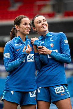 Tuva Hansen and Ingrid Syrstad Engen of the Norwegian