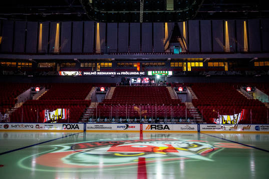 Malmö arena innan ishockeymatchen i SHL mellan Malmö