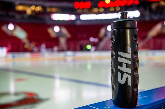 SHL-vattenflaska innan ishockeymatchen i SHL mellan Malmö
