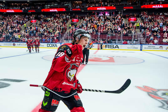 Malmö Redhawks Lauri Pajuniemi jublar