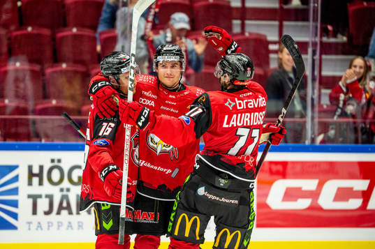 Malmö Redhawks Janne Kuokkanen jublar