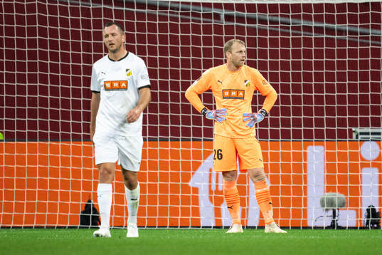 Goalkeeper Peter Abrahamsson of Häcken looks dejected