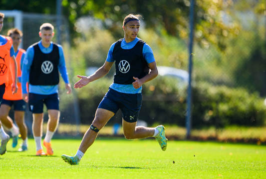 Under en träning med Malmö FF