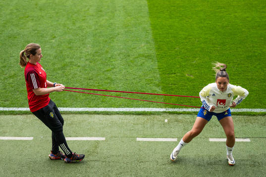 Physio Jenny Larsson and Johanna Rytting Kaneryd