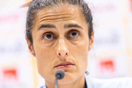 Head coach Montse Tomé of the Spanish Women's national