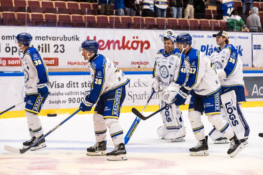 Leksands spelarna jublar