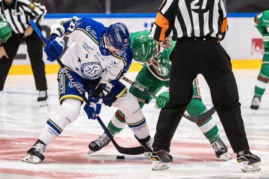 Leksands Marek Hrivik och Rögles Brady Ferguson