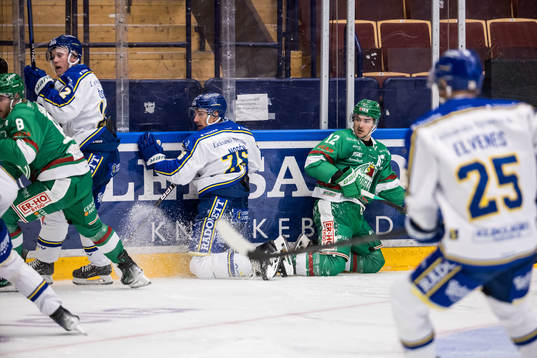 Leksands Patrik Noren och Rögles Brady Ferguson