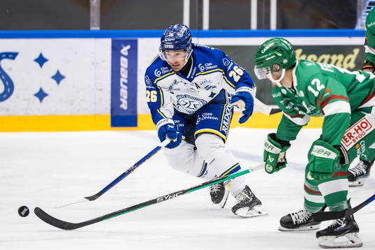 Leksands Patrik Noren och Rögles Brady Ferguson